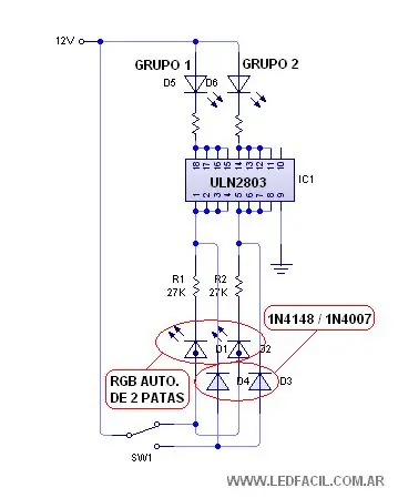 Controladora de efectos LEDs casera, economica, boludez