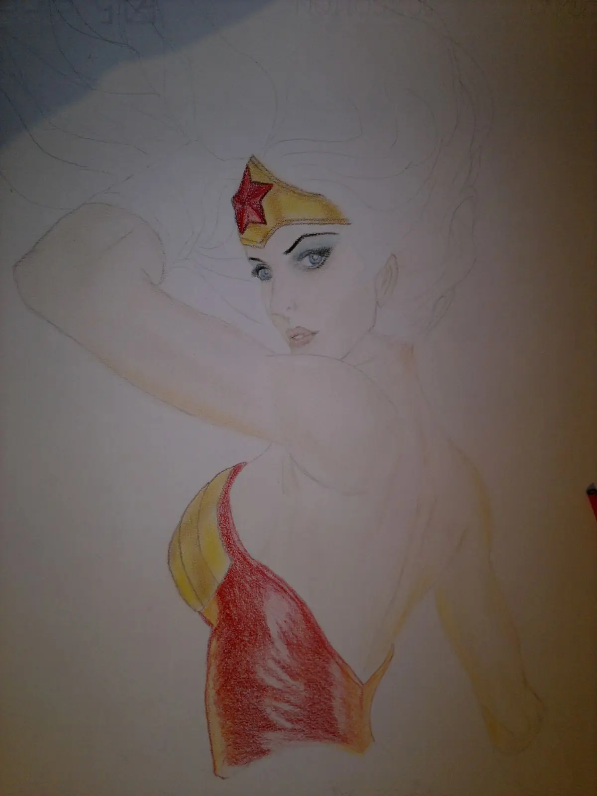 Por fin termine el dibujo de la Mujer Maravilla,