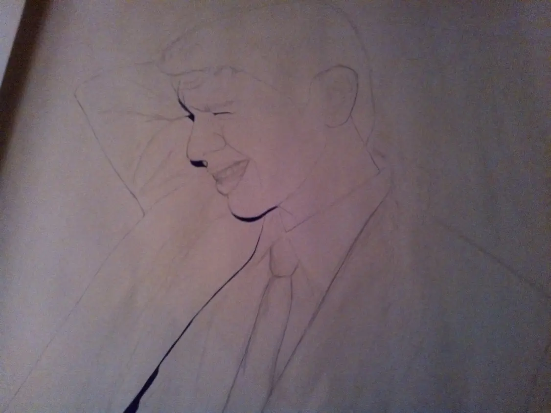 mi autorretrato gigante en boli bic