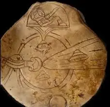 Extraterrestres y ovnis. en civilizaciones y cuadros viejos