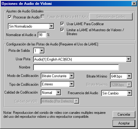 Convertir DVD a DivX / XviD