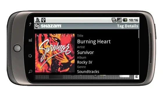 Shazam 2.5 una aplicación para saber el nombre de la canci