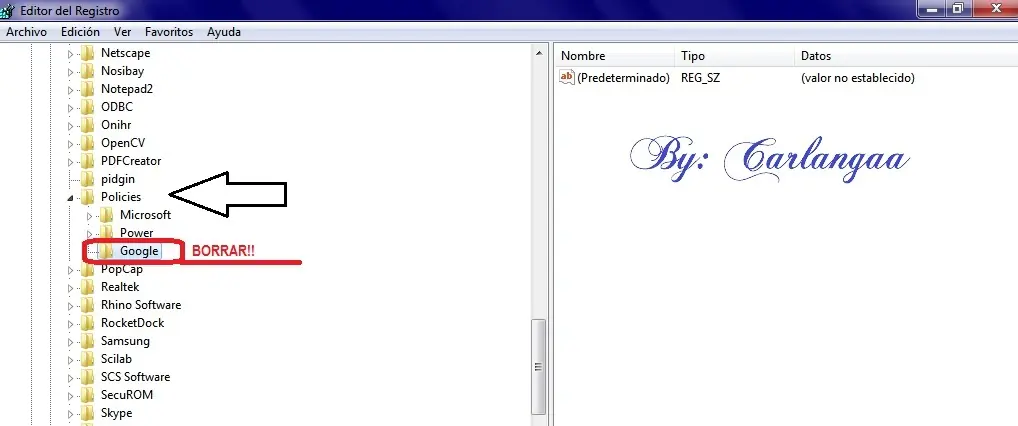 "Virus" de Google Chrome
