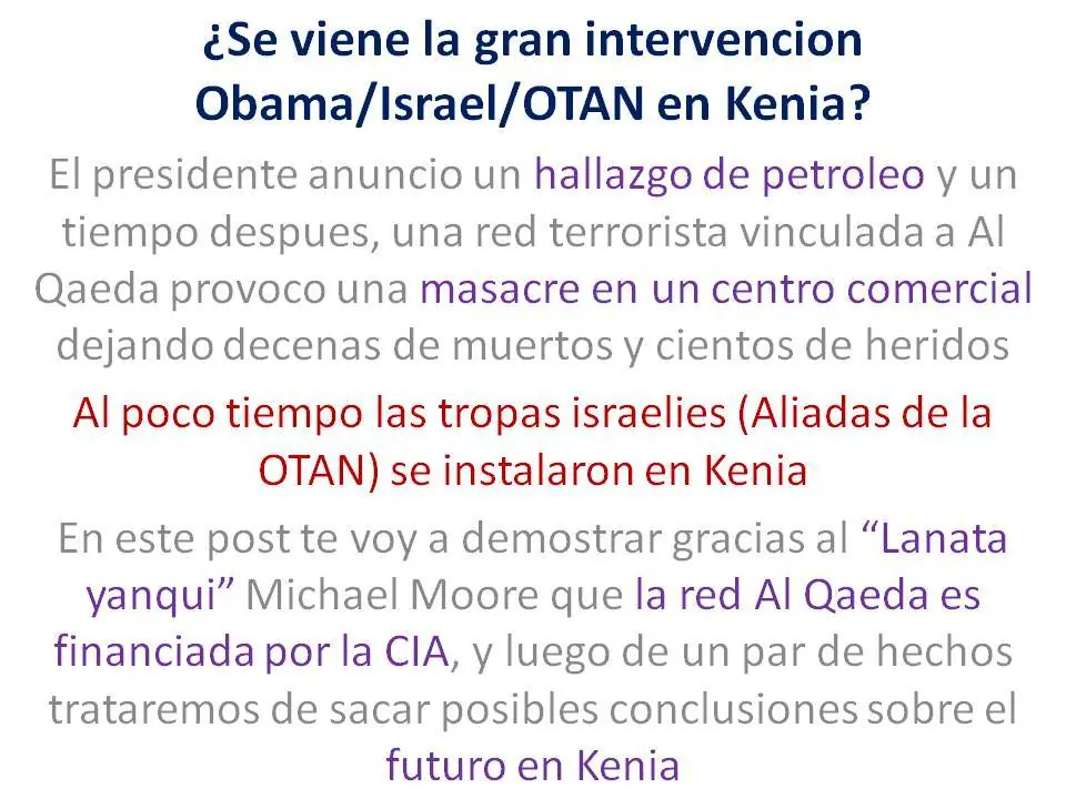 Tengo miedo, la OTAN en Kenia