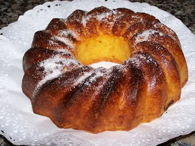 Budín de mandarina y chocolate