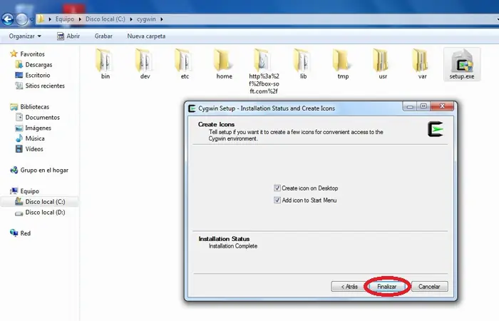 Configuracion de OpenSSH en Windows 7 (SSH Cygwin + Putty)