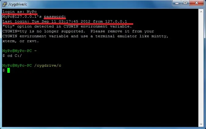 ssh