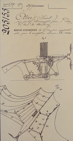 Ader Eole avión de 1890 para armar en papel