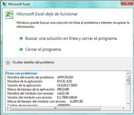 Solucion error Appcrash en Windows