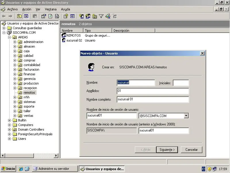 servidores windows