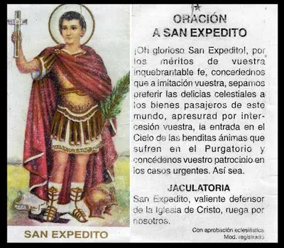 Patrono de las Causas Urgentes San expedito
