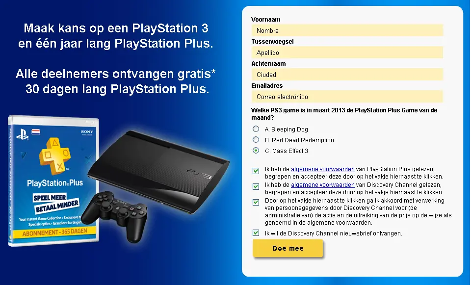 1 Mes gratis de PSN Plus holandes [Sin tarjeta de crédito]