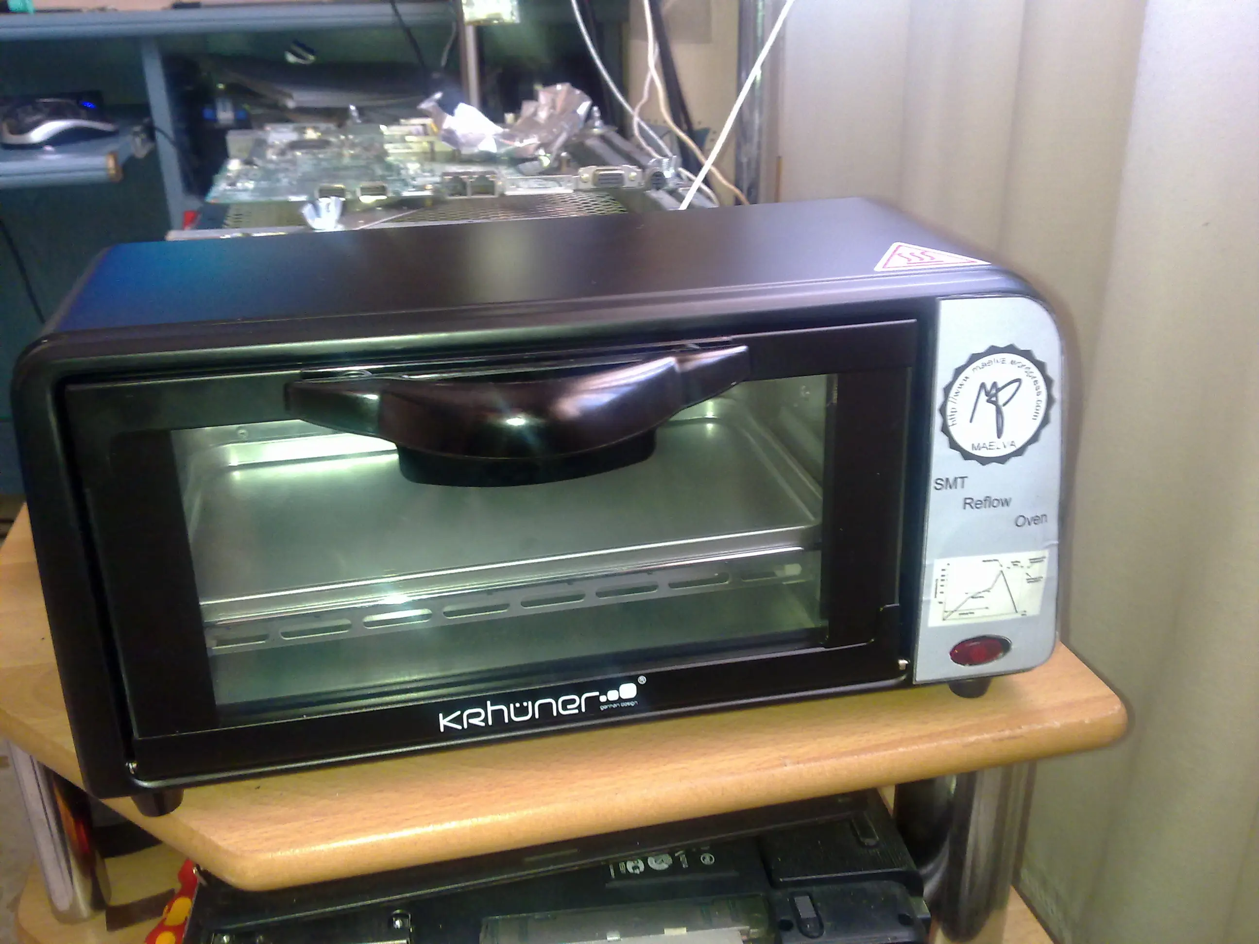 Horno para retrabajo (reflow) hecho en casa
