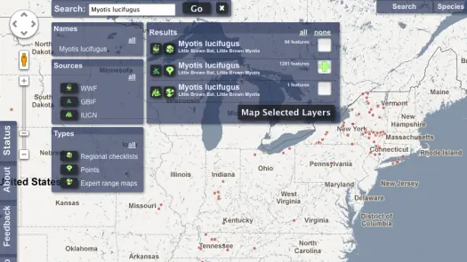 Map of Life: mapa online de animales