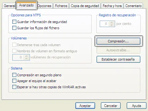 supercomprimir archivos