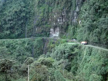 Carretera de la muerte en Bolivia