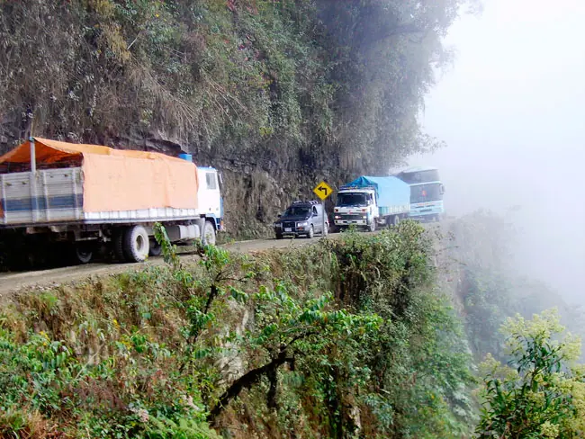 Carretera de la muerte en Bolivia
