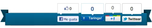 Botones para compartir estilo Taringa