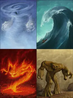 Los cuatro elementos.