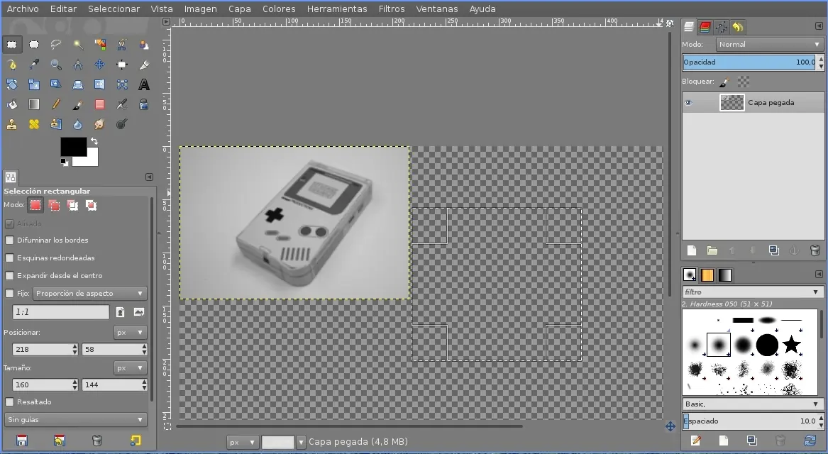 Simular imágenes Game Boy Camera en Gimp