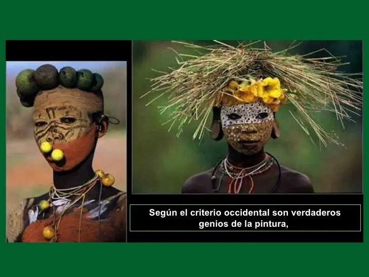 Tribu africana, arte pintura corporal