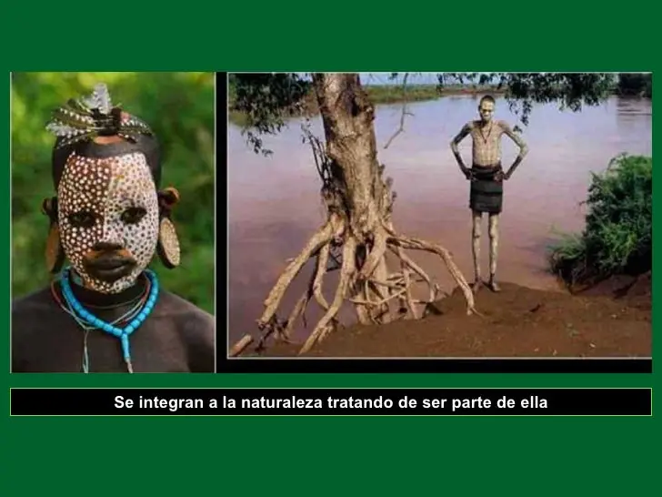 Tribu africana, arte pintura corporal