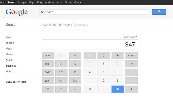 Google incorpora calculadora científica a su buscador