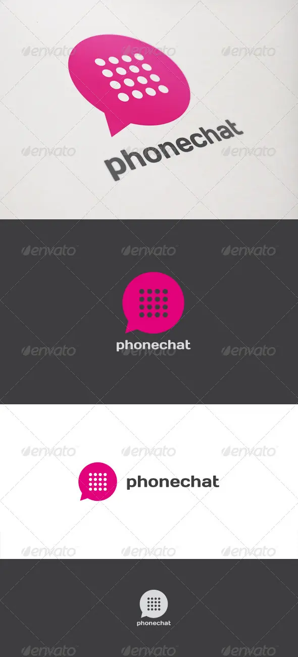 Chat Phone Logo Template