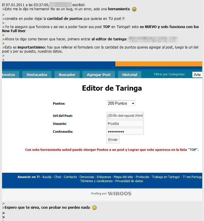 Taringa Mucho cuidado al Recibir Mps Fraude!!!