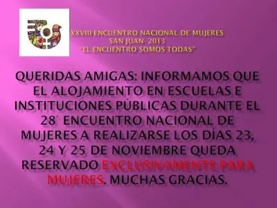 Contra la violencia: 28 Encuentro Nacional de Mujeres.