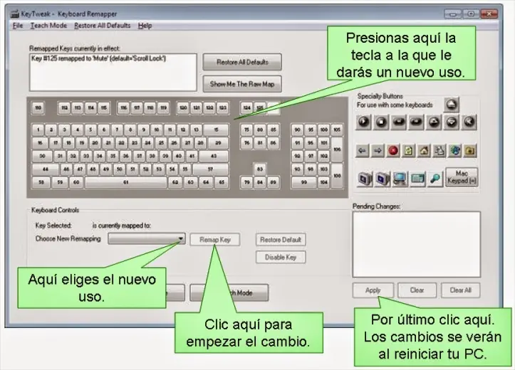 Teclas Rotas? Reasígnalas facilmente.- KeyTweak