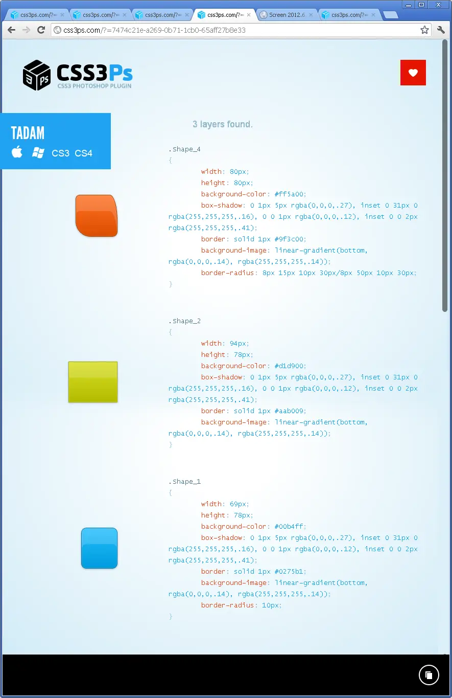 De photoshop a CSS3 [Plugin]