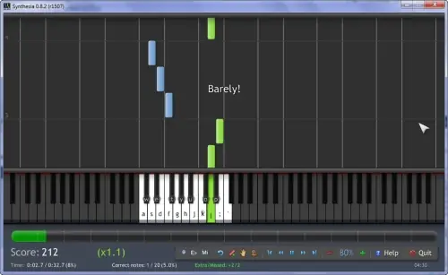 Aprende piano con Synthesia