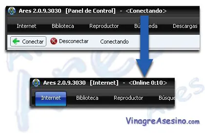 Ares, como hacer q se conecte