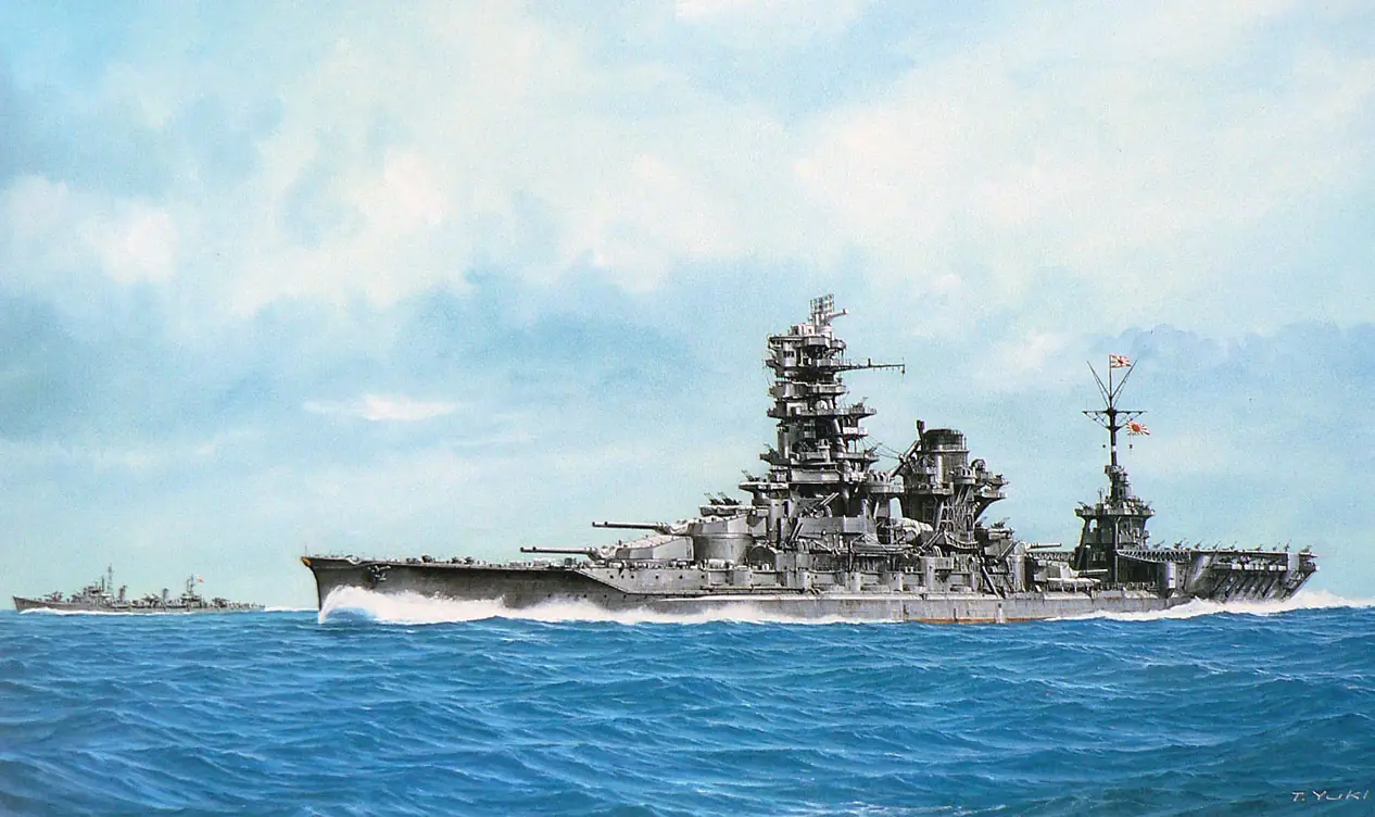 1944, "Ise" el acorazado portaviones japones