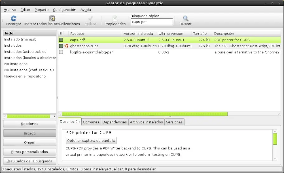 Instalar, configurar e imprimir a pdf en Linux