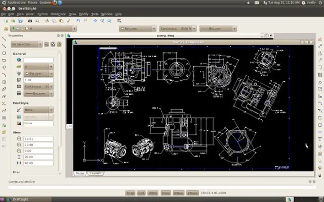 Draftsight: un interesante programa CAD para GNU/Linux