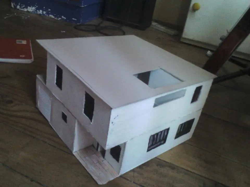 Mi casa de 30 x 30 cm *O*(fósforos + cartón + amor :B)