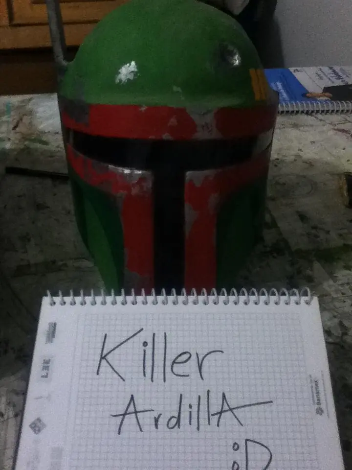 hice mi casco de boba feet