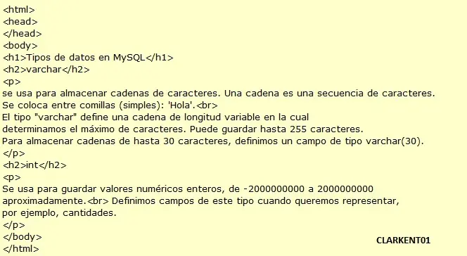 paginas web