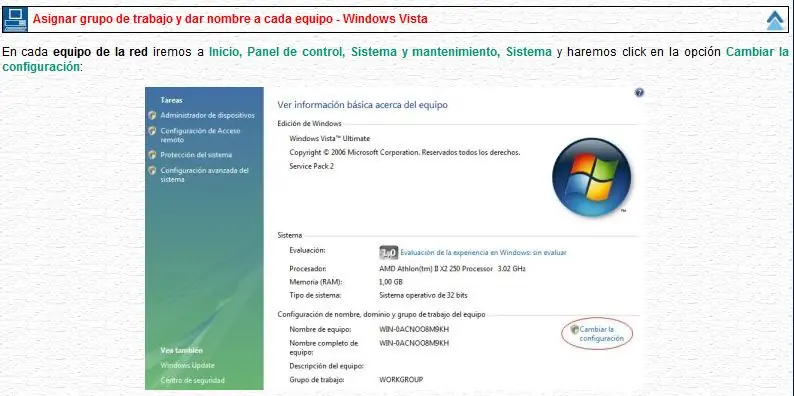 Crear una red con Windows 7, Windows Vista y Windows XP