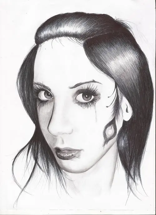 Dibujo, una bella mujer