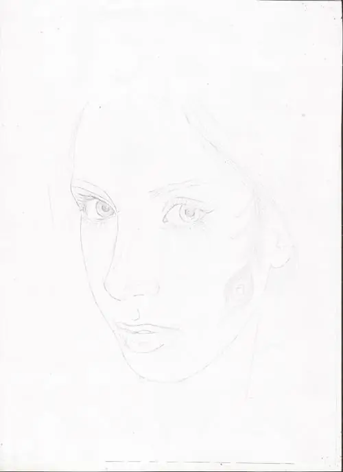 Dibujo, una bella mujer