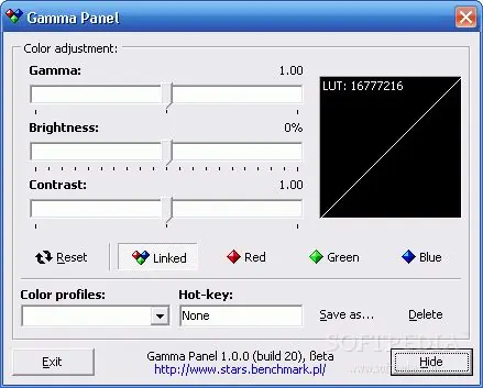 Ajusta el brillo, contraste y saturaccion con Gamma Panel