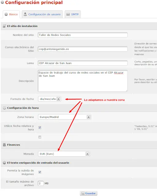 pagina web