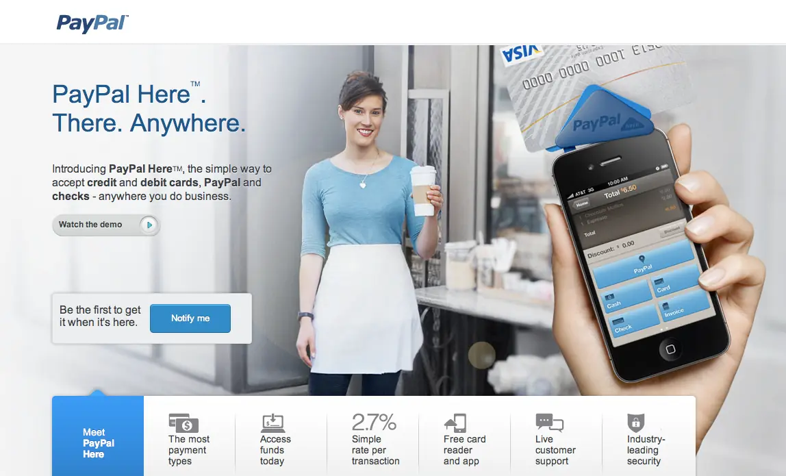 PayPal Here, la competencia a Square de PayPal