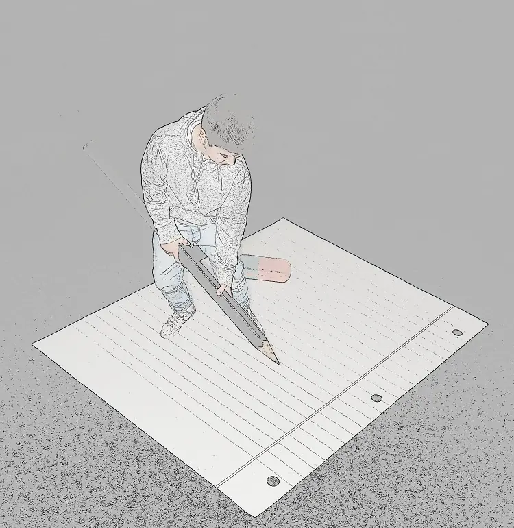 efecto de dibujo a lapiz