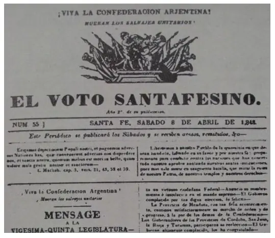 La prensa en la época de Rosas