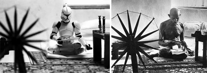 Fotografías de películas hechos con personajes de star war