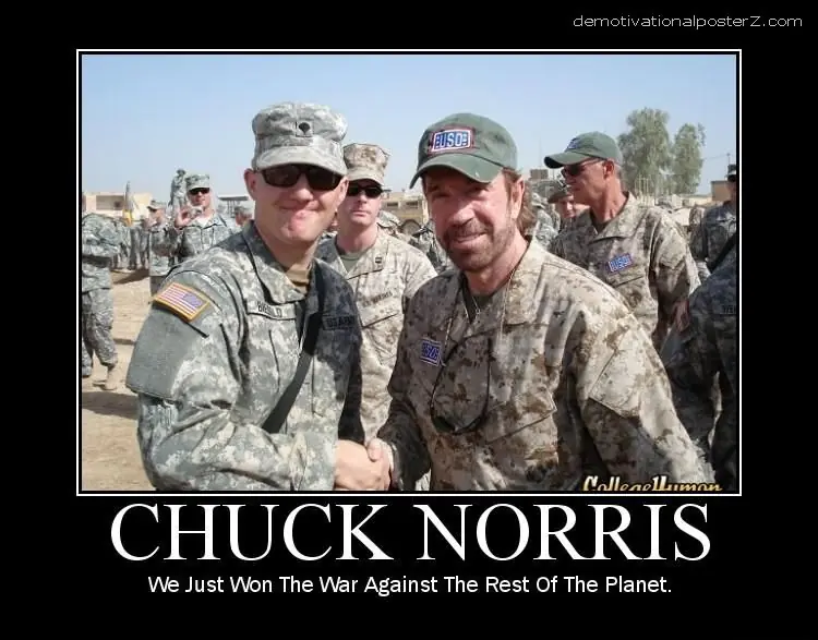 Imagenes no muy habituales de ver...WTF! Viva Chuck Norris!